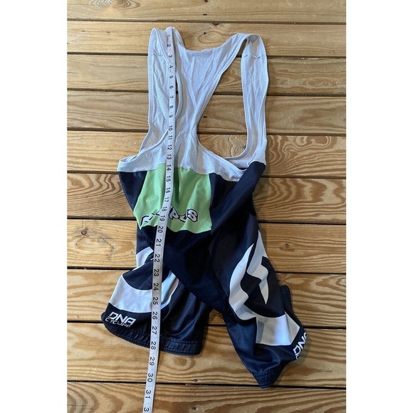 DNA Cycling Bib Cycling Shorts Size Medium Men’s Black White - Picture 6 of 9